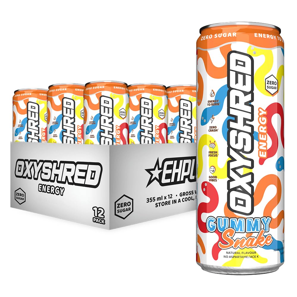 EHP Labs OxyShred Gummy Snake can offers sugar-free energy for on-the-go days.