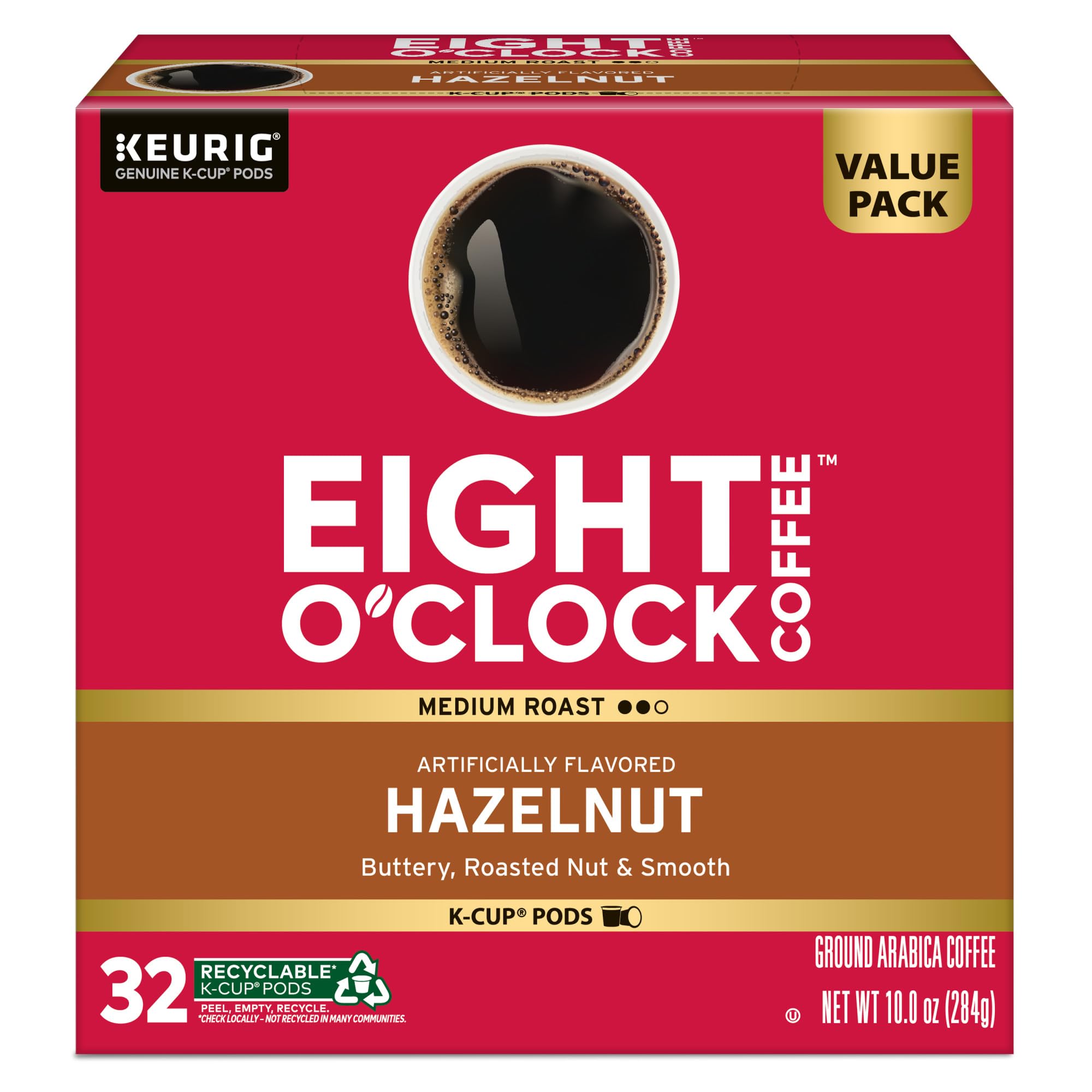 Eight O'Clock 32-count box ready for daily use