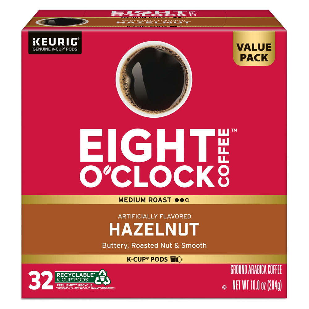 Eight O'Clock 32-count box ready for daily use