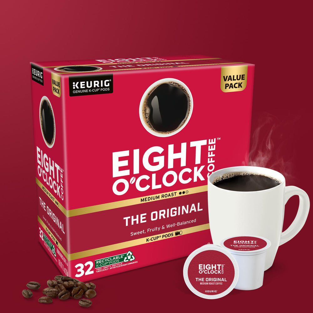 Eight O'Clock Coffee Original 32-count pack for everyday convenience.