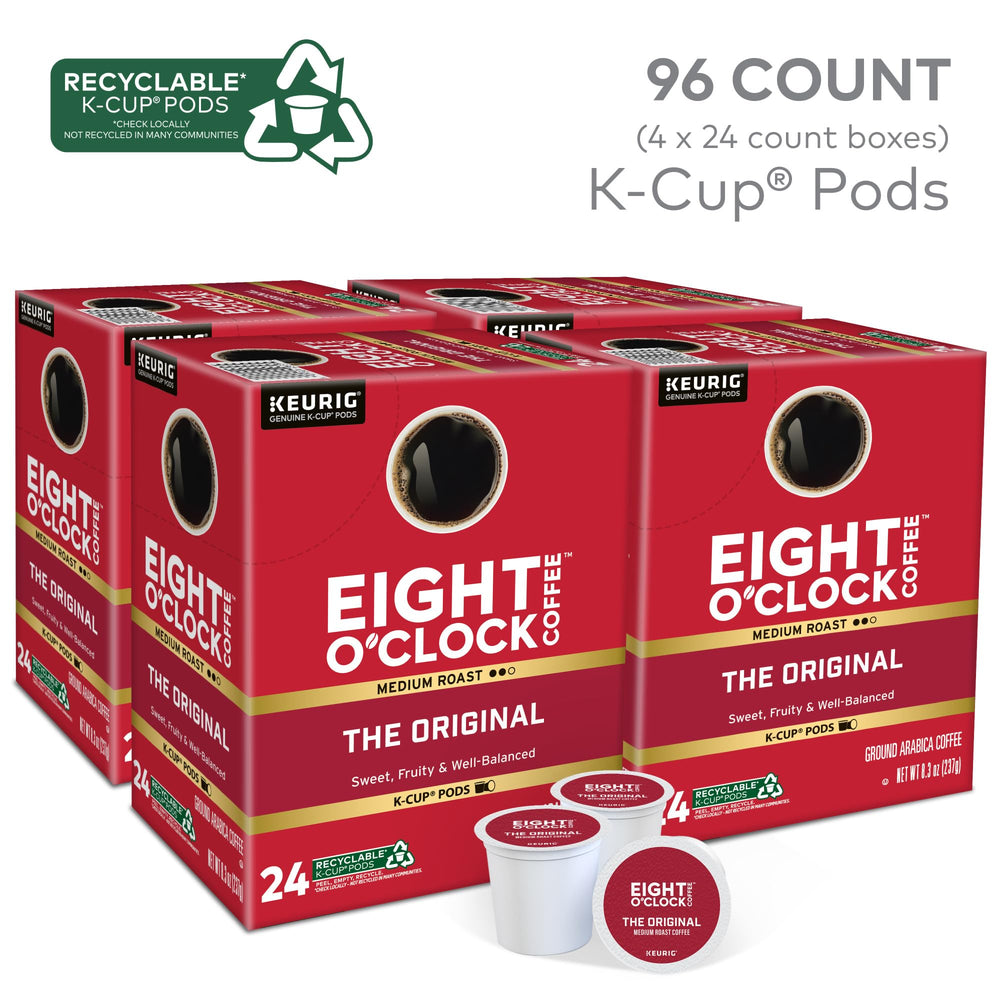 Eight O'Clock Coffee Original K-Cup pods box ready for daily routines.