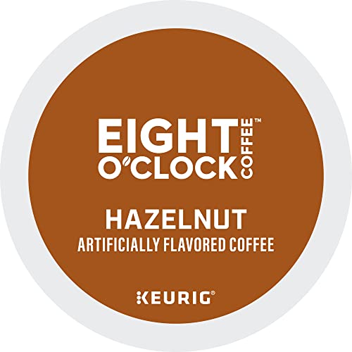 Eight O'Clock Hazelnut Kosher symbol on packaging.