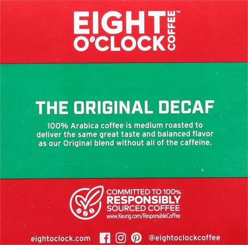 Eight O'Clock Original Decaf Coffee box open reveals 12 pods