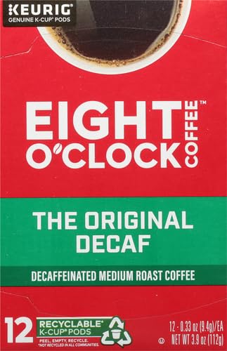 Eight O'Clock Original Decaf Coffee packaging front with bold branding