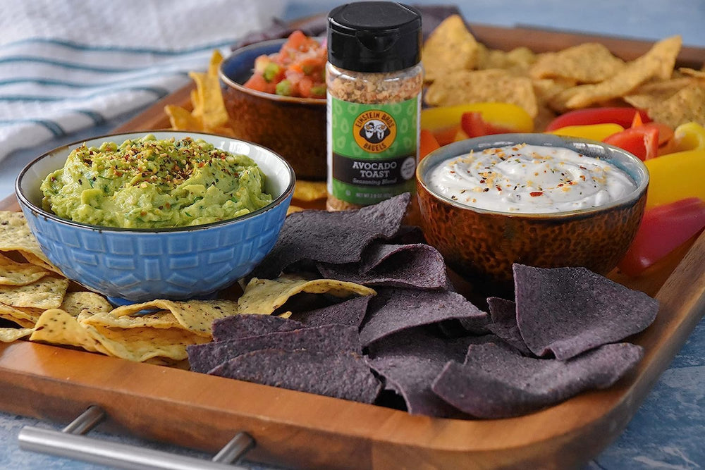 Lemon aroma in a kitchen scene with Einstein Bros seasoning bottle.
