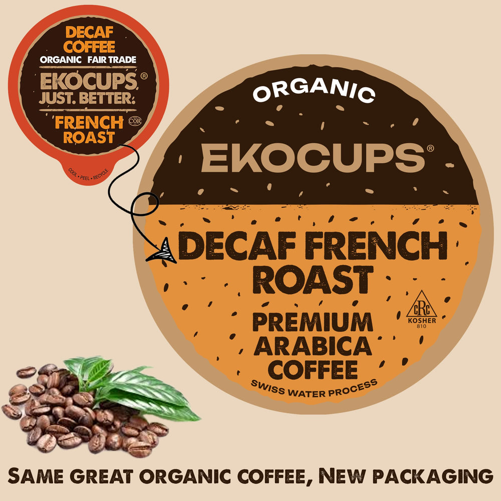 EKOCUPS 80-count pack—long-lasting decaf supply for home.