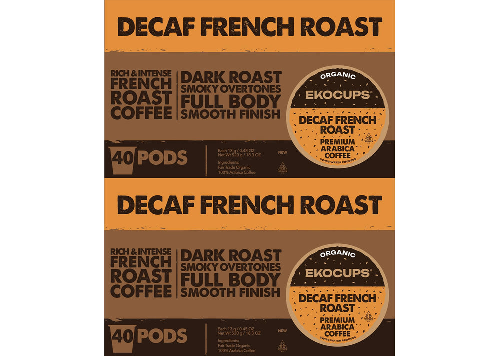 EKOCUPS extra coffee per cup decaf pod for richer taste per brew.