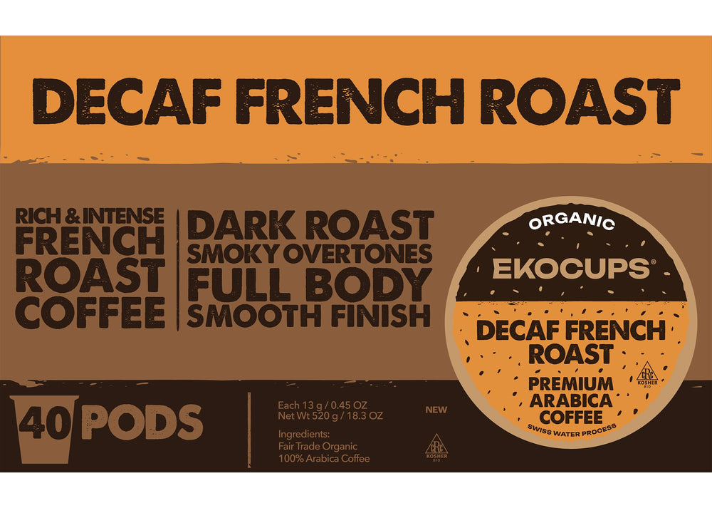 EKOCUPS decaf pod with 30% more coffee for richer flavor