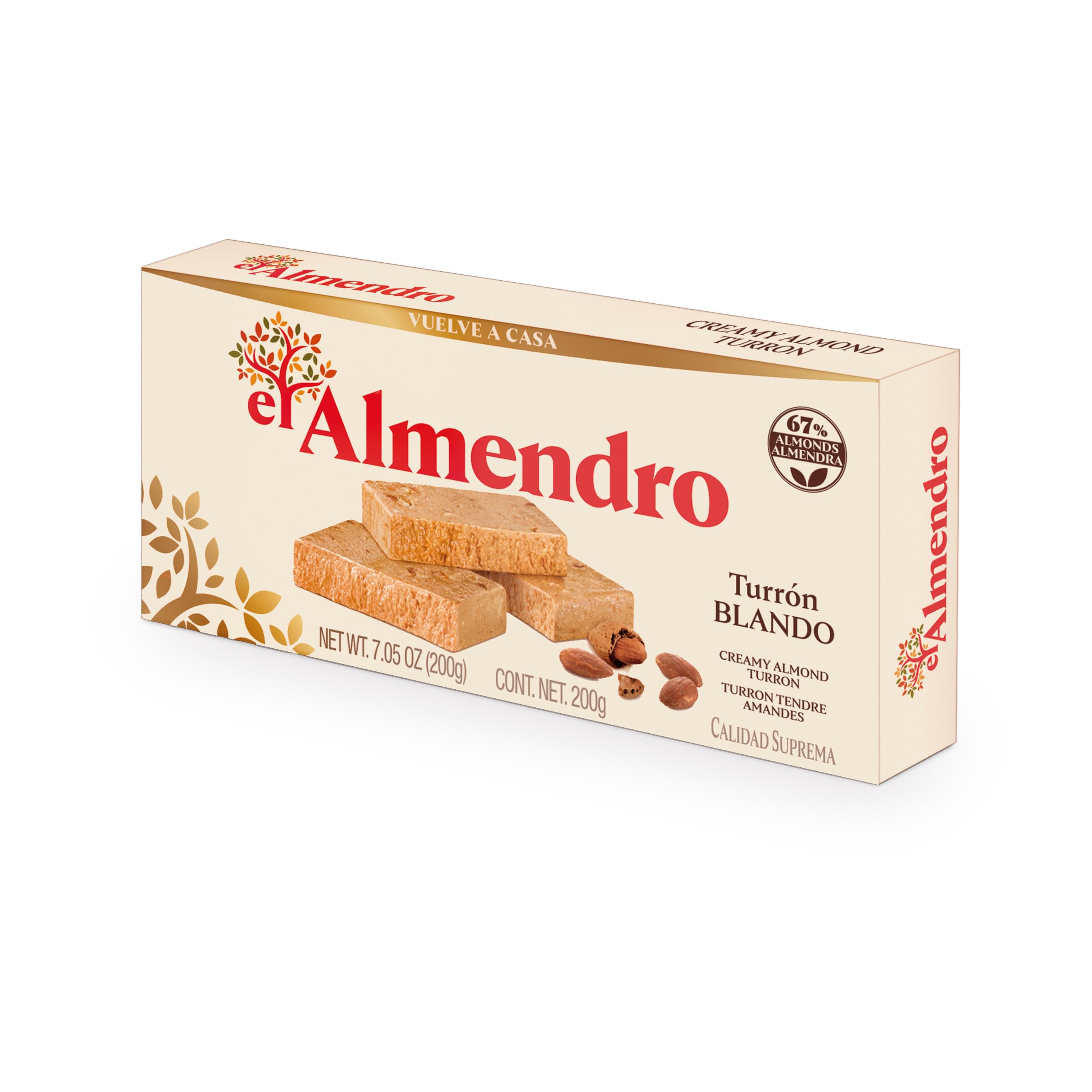 El Almendro creamy nougat packaging highlights premium Spanish turrón for gifting