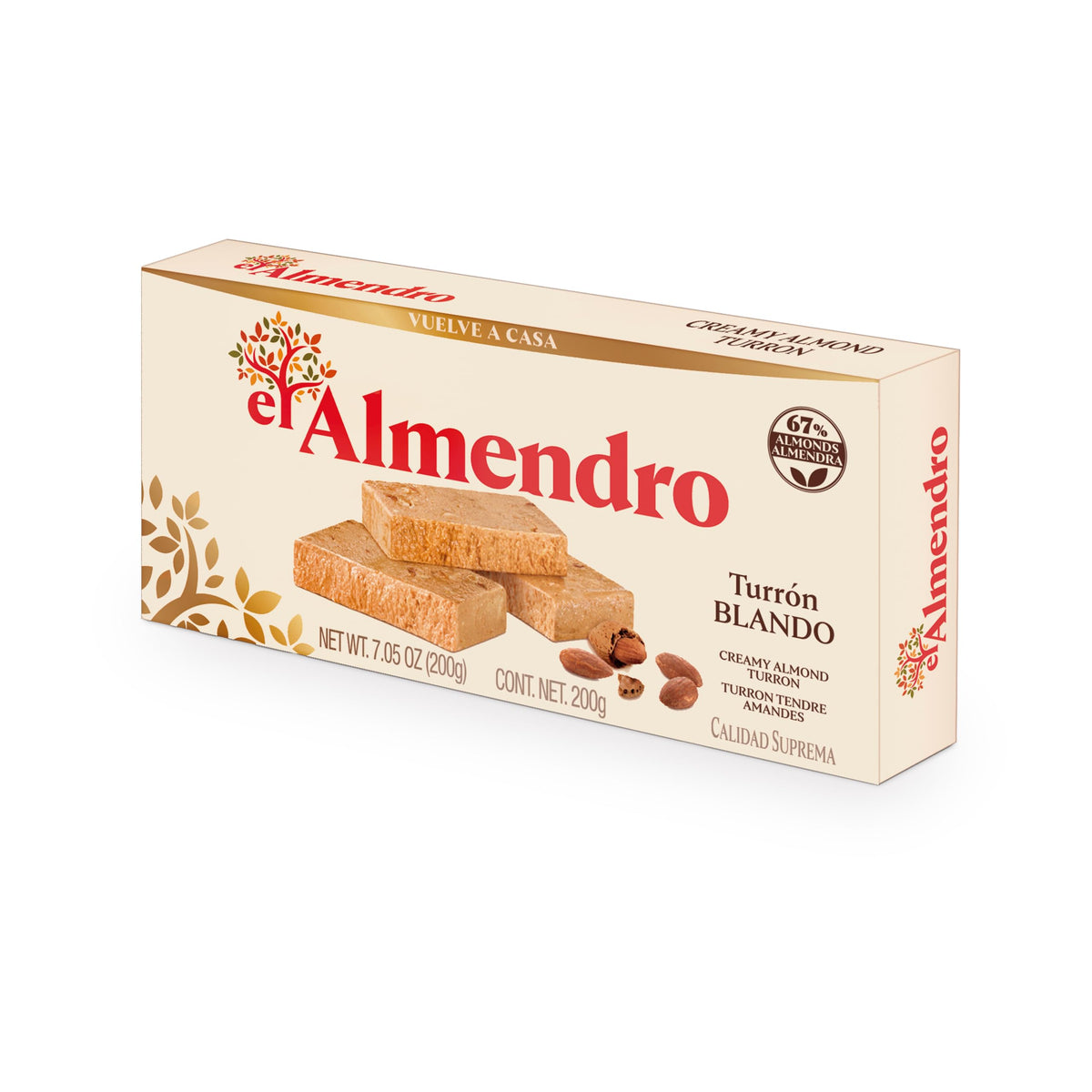 El Almendro creamy nougat packaging highlights premium Spanish turrón for gifting