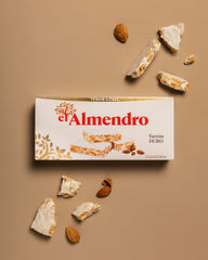 El Almendro Turrón Duro sliced pieces ready to share