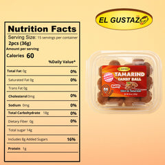 El Gustazo tamarind balls close-up, chewy texture ideal for on-the-go.