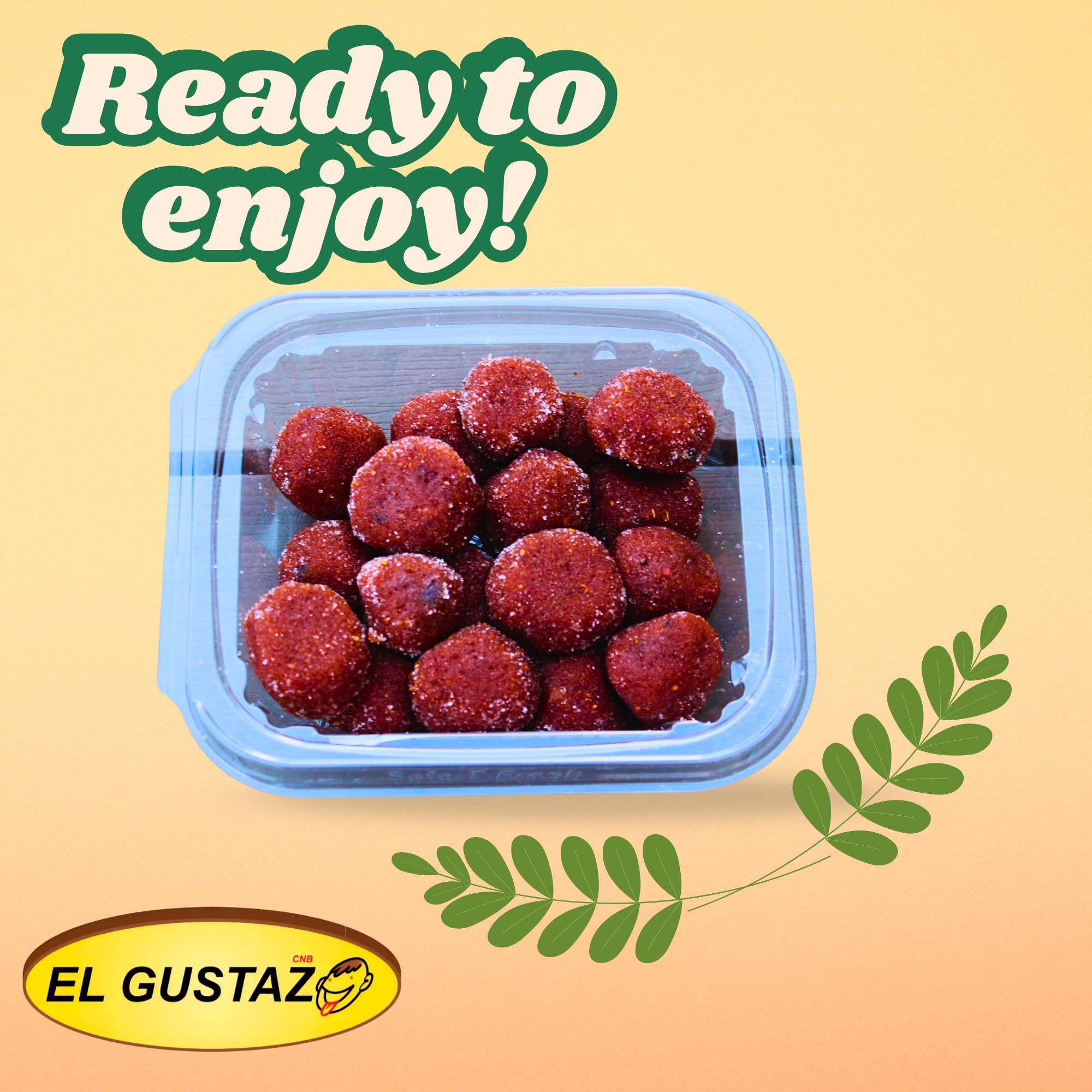El Gustazo tamarind balls in resealable package for fresher snacking.
