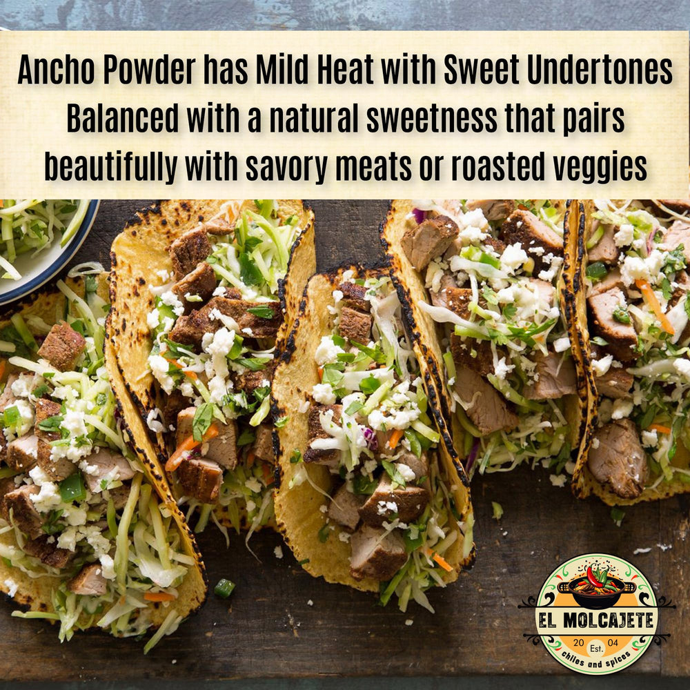 El Molcajete ancho chile powder scoop for easy measuring.
