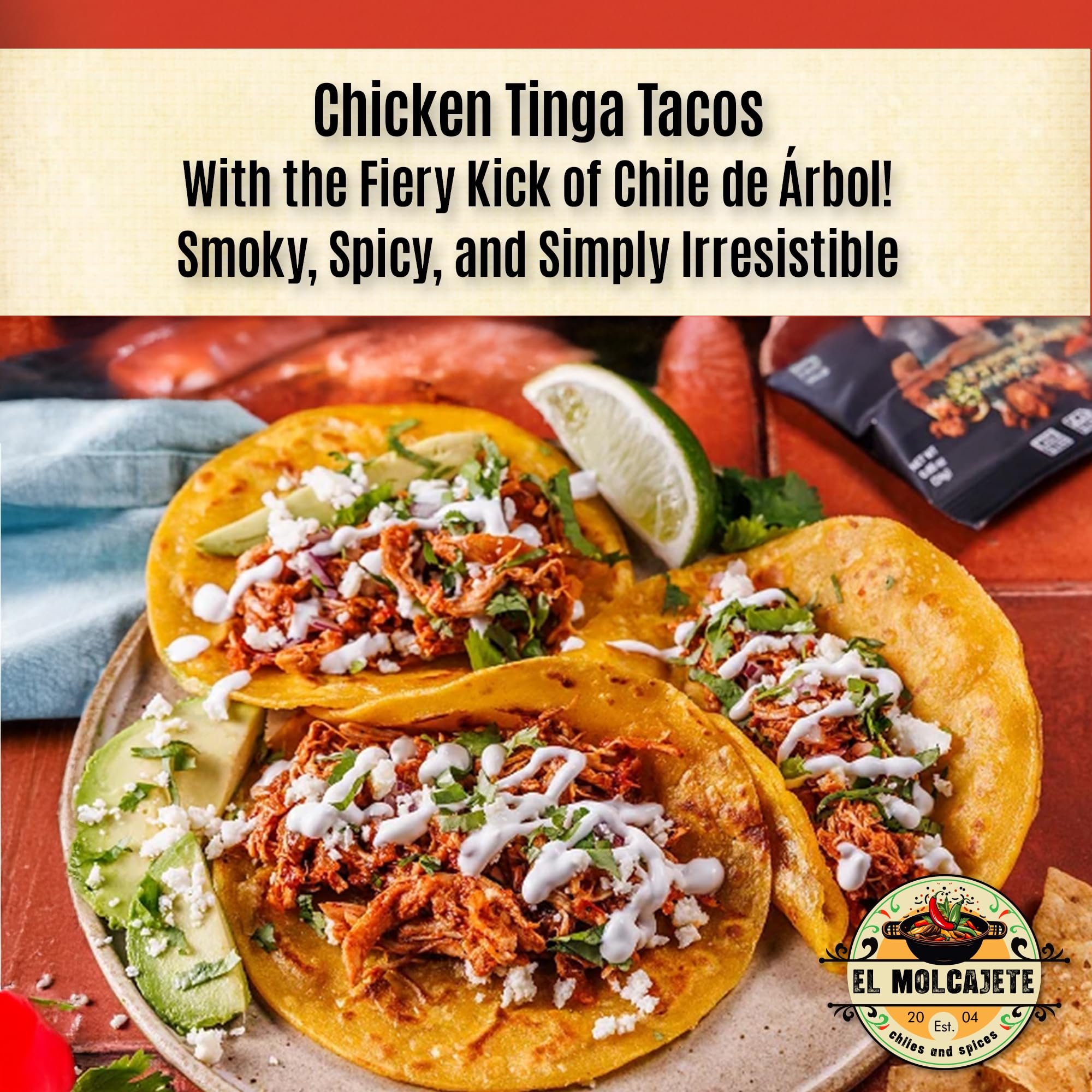 El Molcajete dried chile variety pack for versatile Mexican cooking.