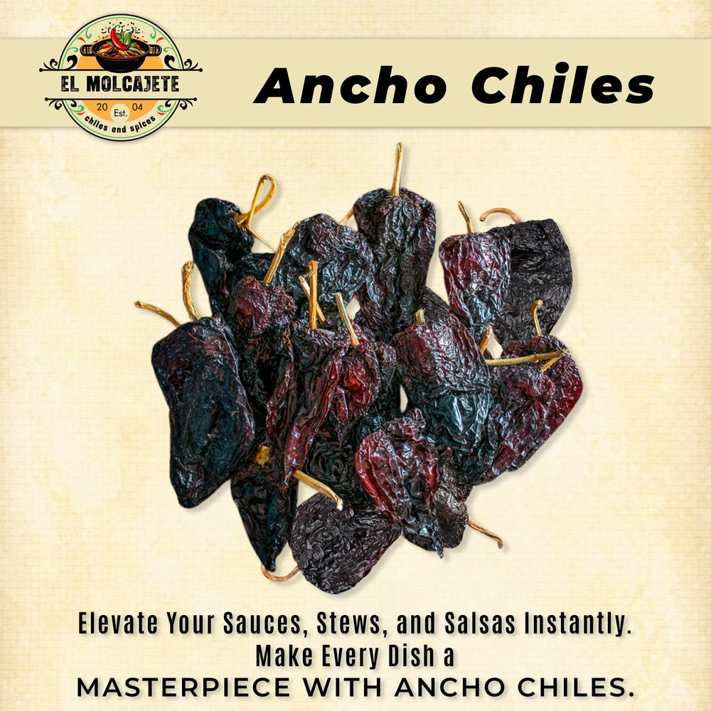 El Molcajete dried guajillo chiles with vibrant color and mild sweetness.