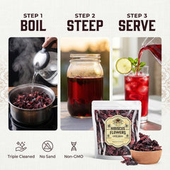 El Molcajete hibiscus infusion being poured to reveal deep red color