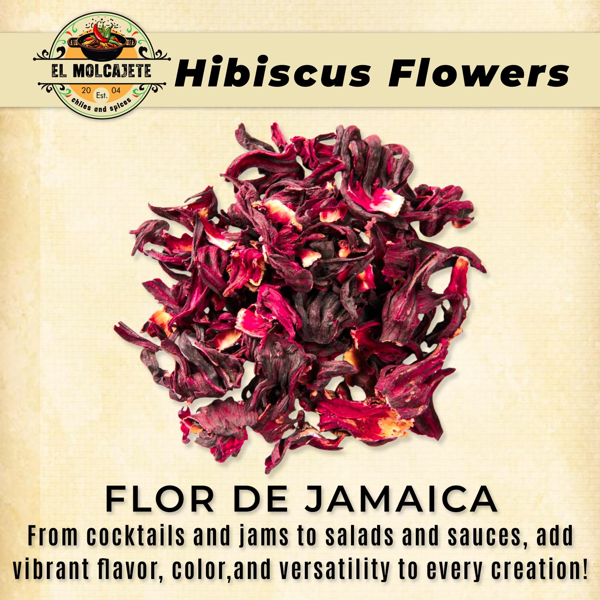 El Molcajete Hibiscus Tea Brew in a glass shows ruby color
