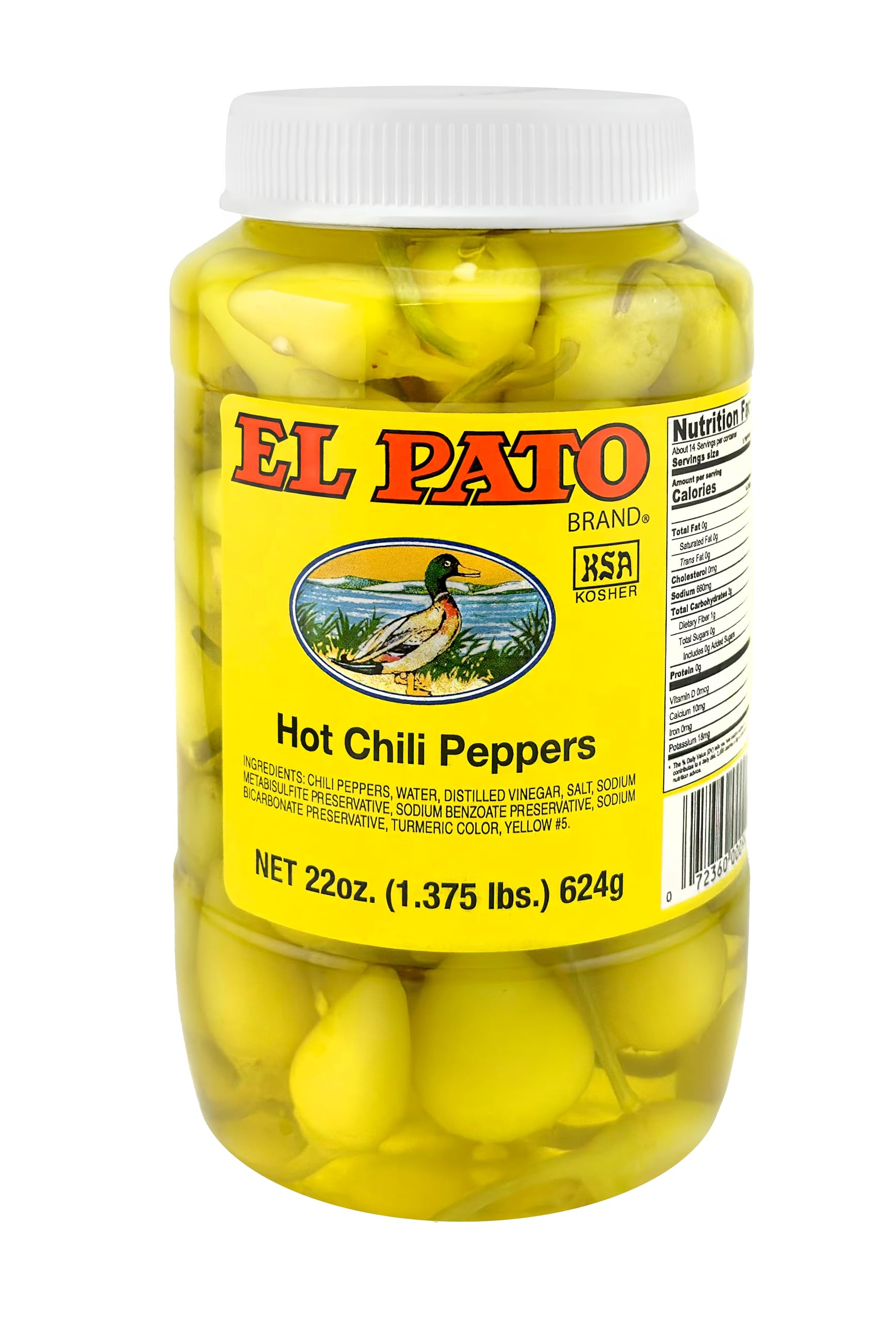 El Pato hot yellow chili peppers jar shows bold color and versatile flavor for meals