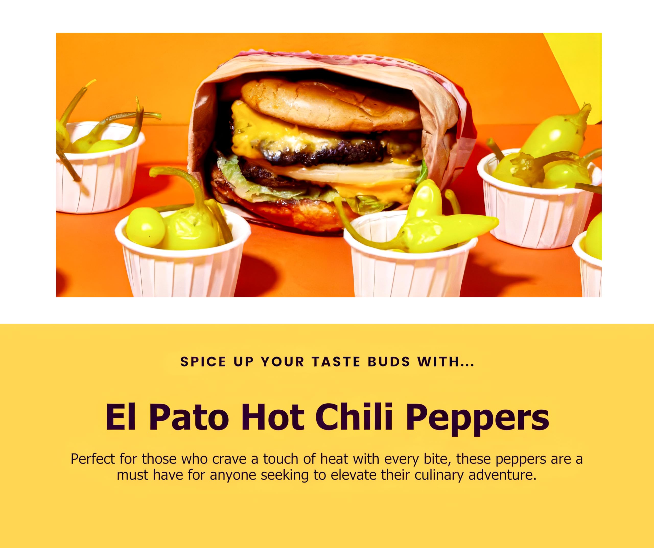 El Pato hot yellow chili peppers on tacos enhancing spice and color