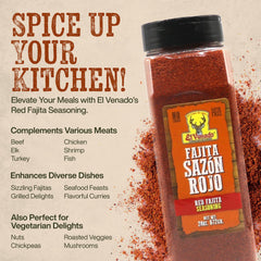 El Venado Fajita Sazon Rojo seasoning on chicken for bold fajita flavors