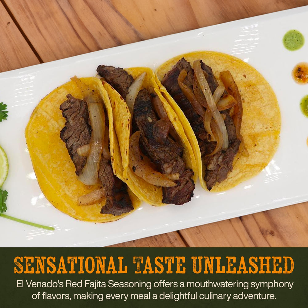 El Venado Fajita Sazon Rojo kitchen scene with ingredients ready for searing