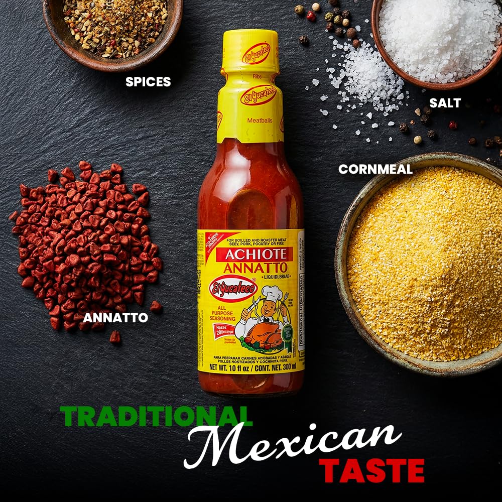 El Yucateco Achiote glaze on pork ribs for flavor and shine