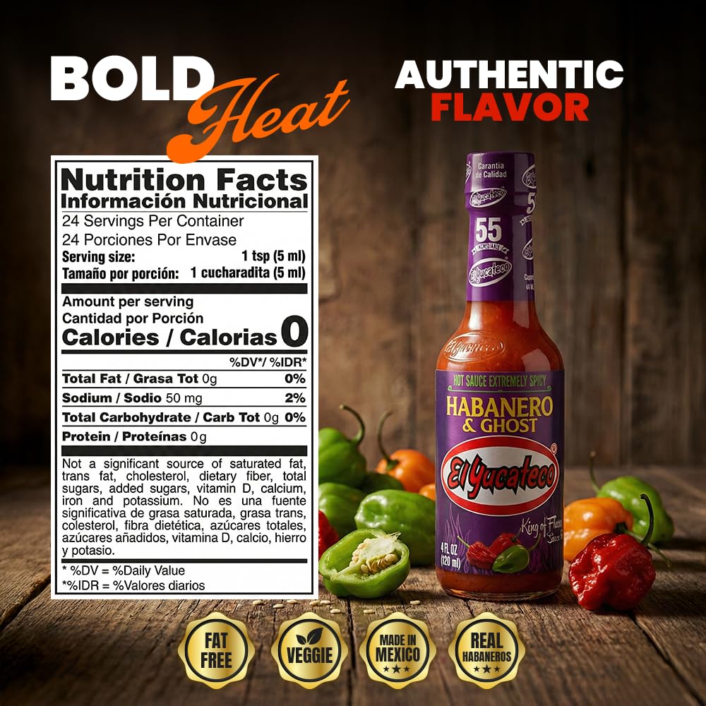 Pour El Yucateco Habanero Ghost Hot Sauce over wings for bold heat.
