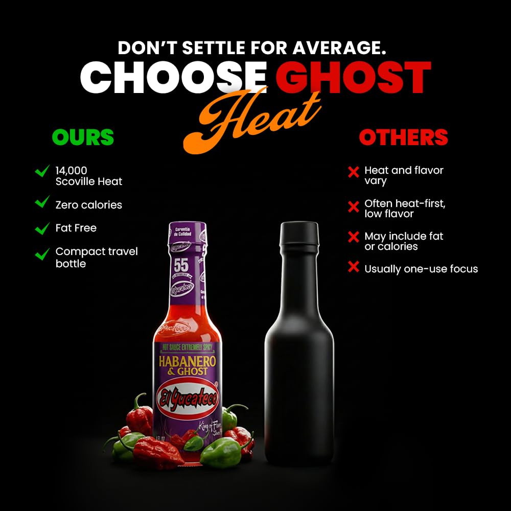 Taco pairing with El Yucateco Ghost Hot Sauce enhances Mexican-inspired flavor.