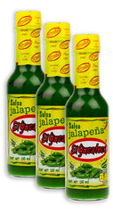 El Yucateco Jalapeno hot sauce bottle close-up for vibrant flavor.