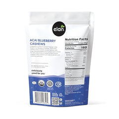 Elan Acai Blueberry Cashews trail mix idea showcases versatile snacking.