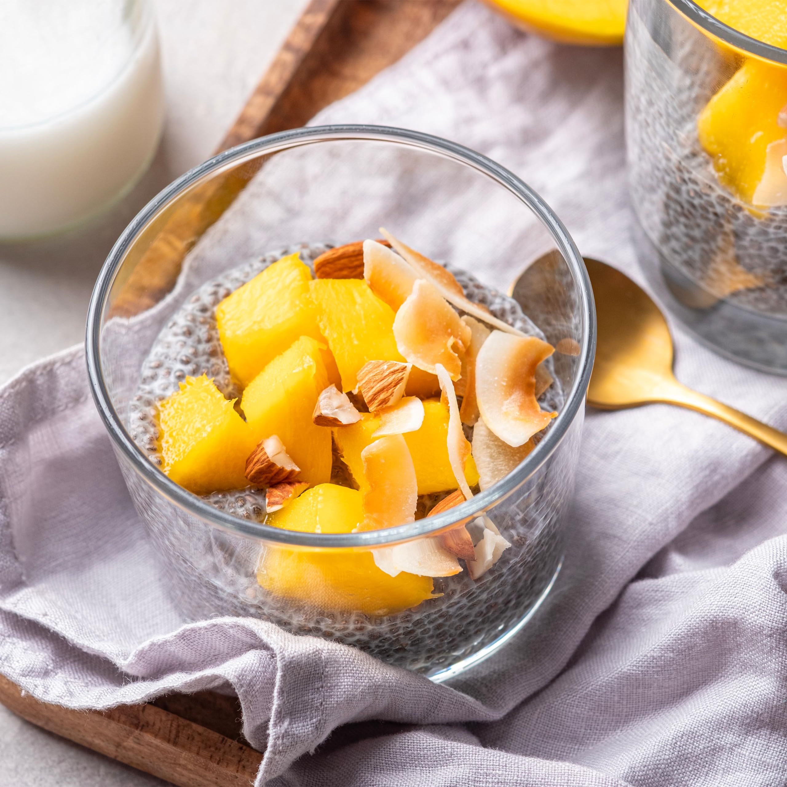 Elan Coconut Smiles on oatmeal adding texture and fiber.