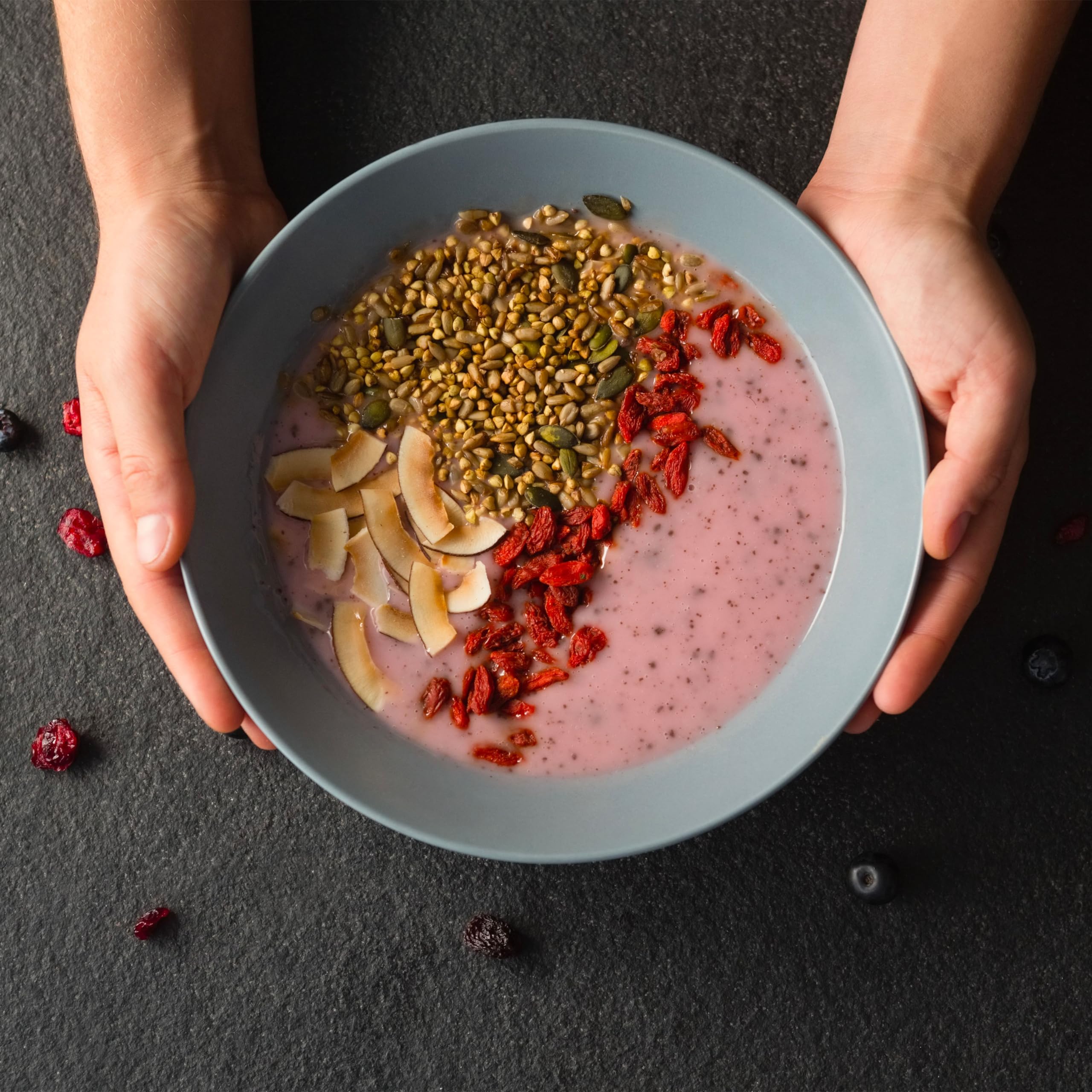 Elan Coconut Smiles atop yogurt for a natural crunch.