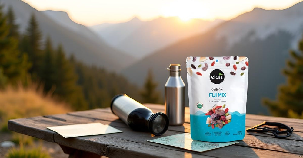 Elan Fiji Mix organic, non-GMO and gluten-free, ideal for mindful snacking.