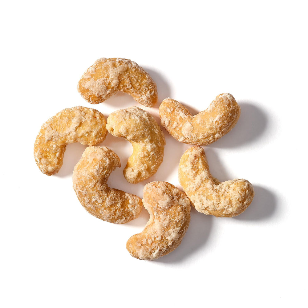 Elan Organic Coconut Cashews on baked goods image suggests flavorful topping.