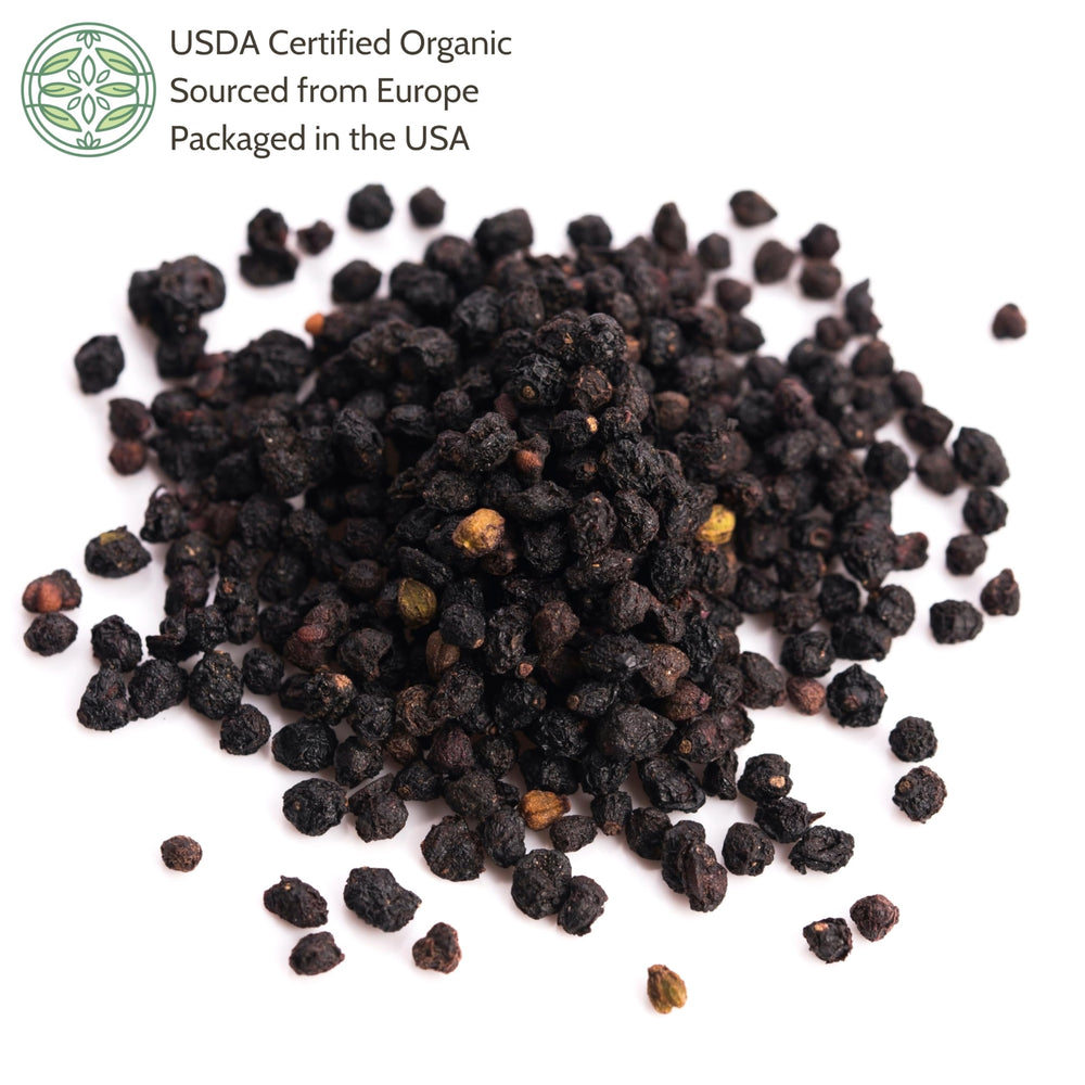 Elanen Naturals elderberries dried bulk bag—great for teas, syrups, and blends.