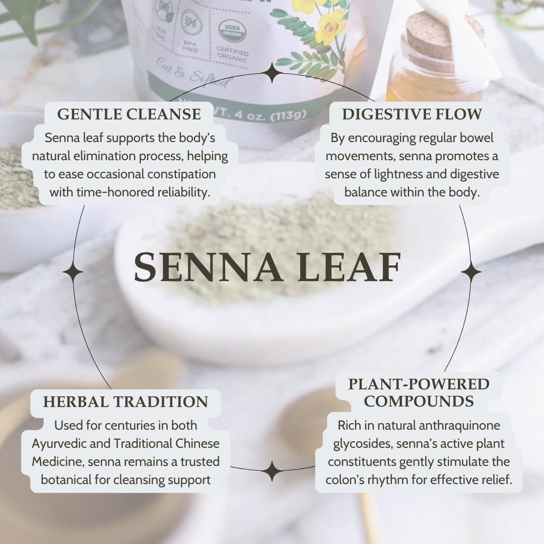 Elanen Naturals Senna Leaf Tea aroma in cup with traditional herbal notes