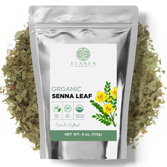 Elanen Naturals Senna Leaf Tea packaging in a BPA-free resealable pouch for freshness