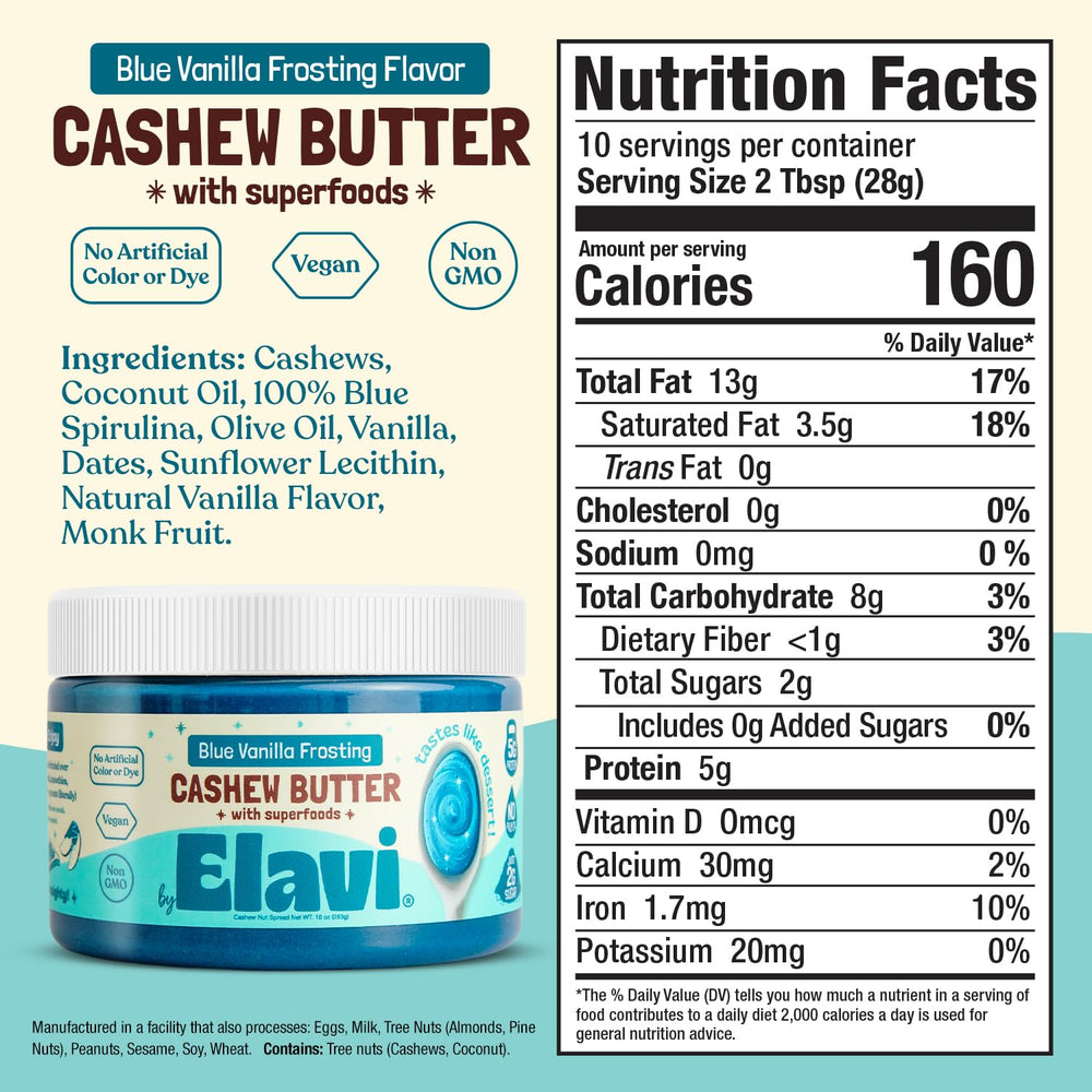 ELAVI Keto Cashew Butter spread on toast for a quick snack