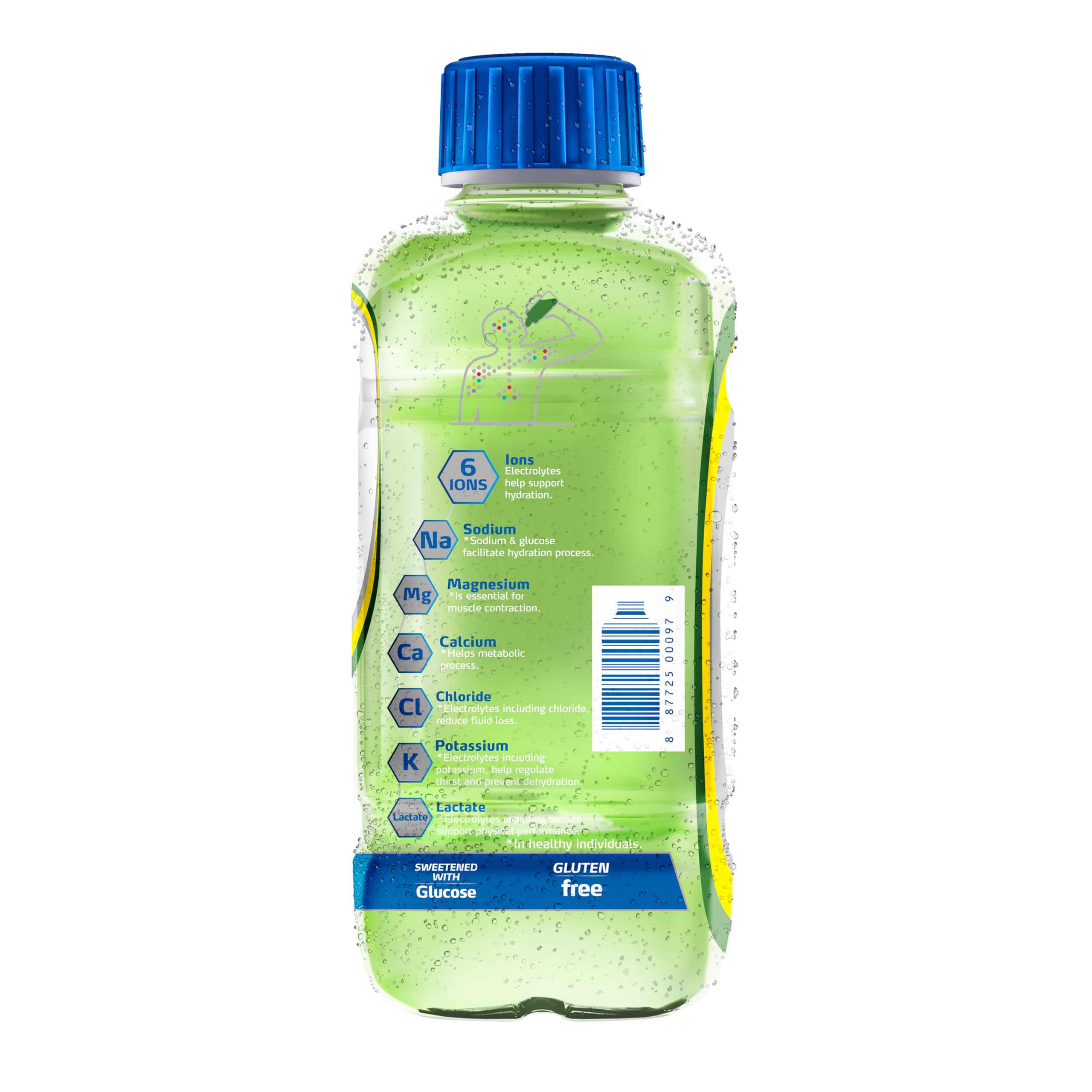 Electrolit cucumber-lime glass-ice, a crisp chilled thirst-quencher.