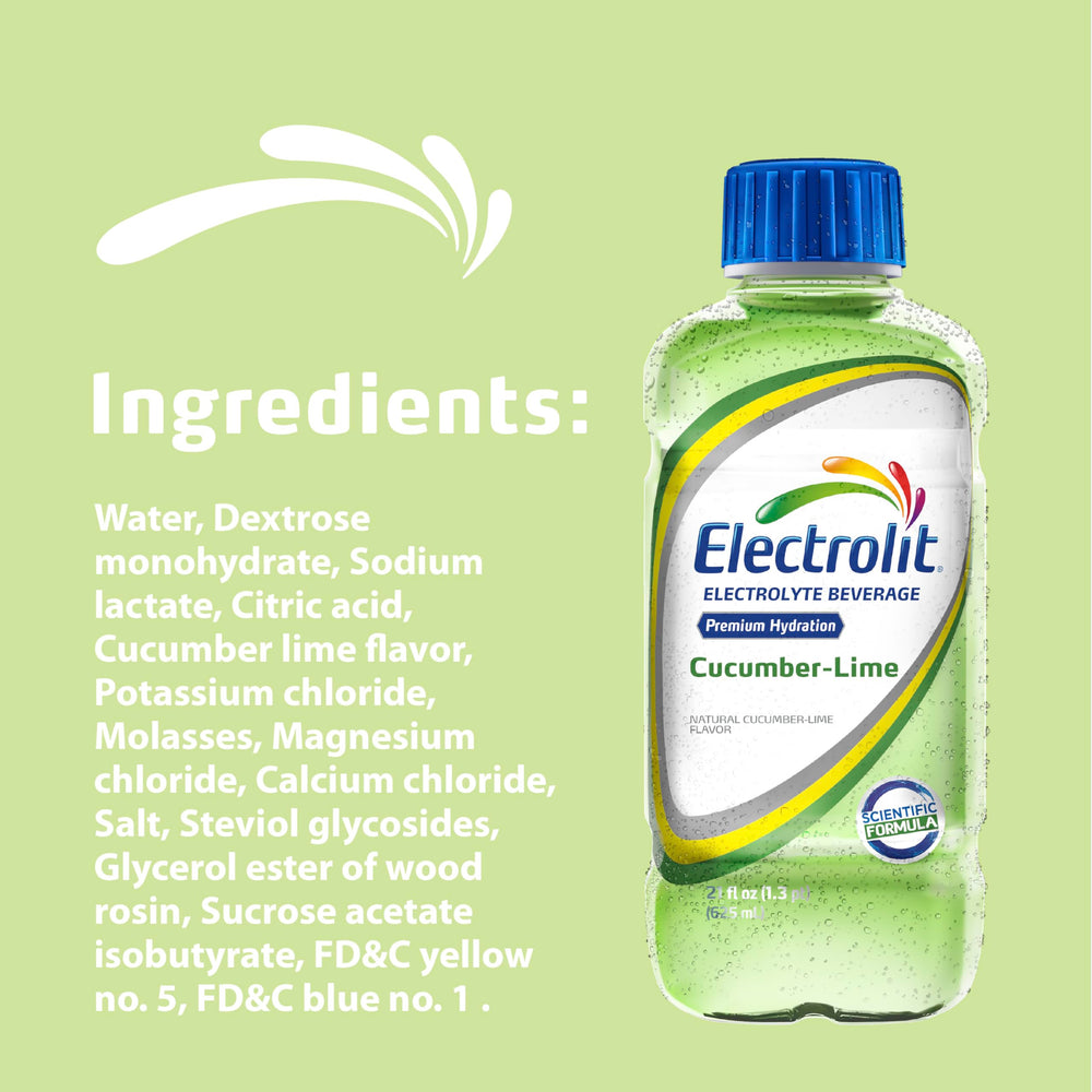 Electrolit cucumber-lime market-shelf image, trusted hydration for daily routines.