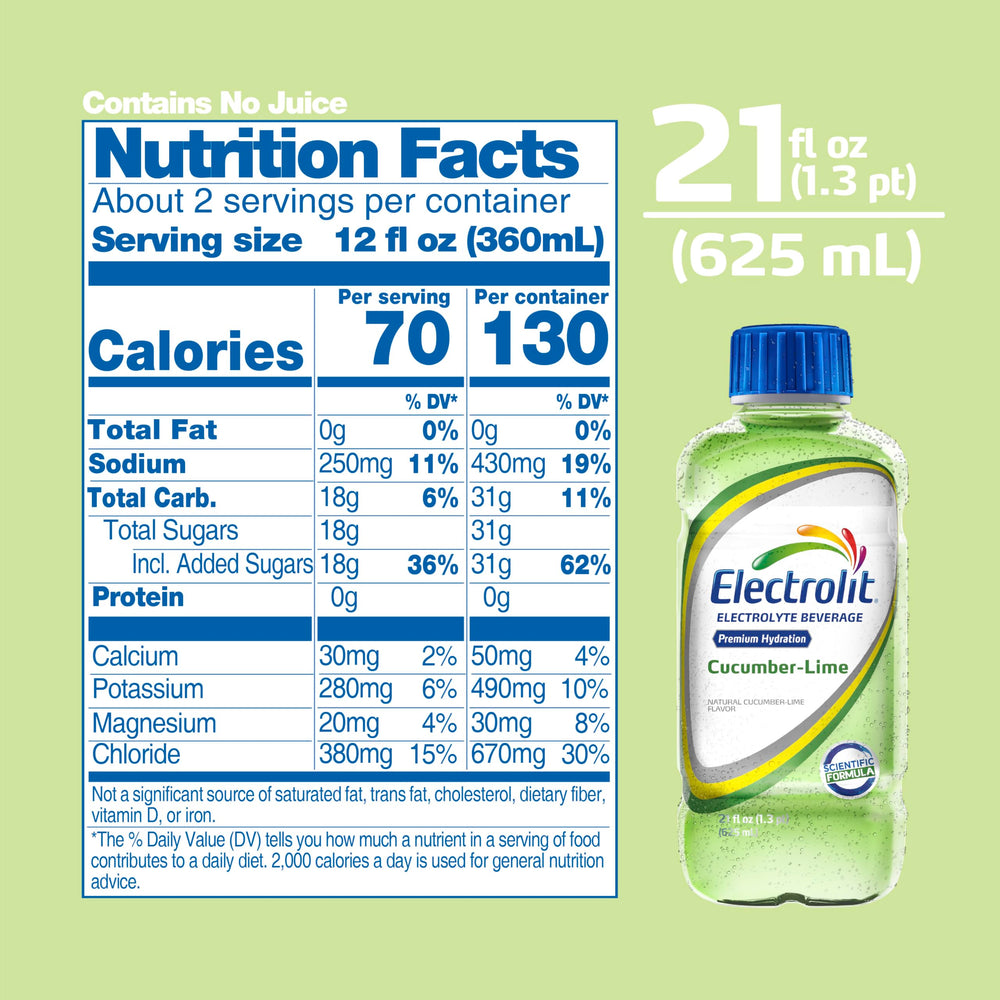 Electrolit cucumber-lime sports-bottle, durable for training sessions.