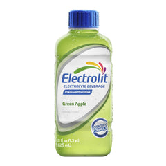 Electrolit Green Apple bottle pour for convenient, ready-to-drink hydration.