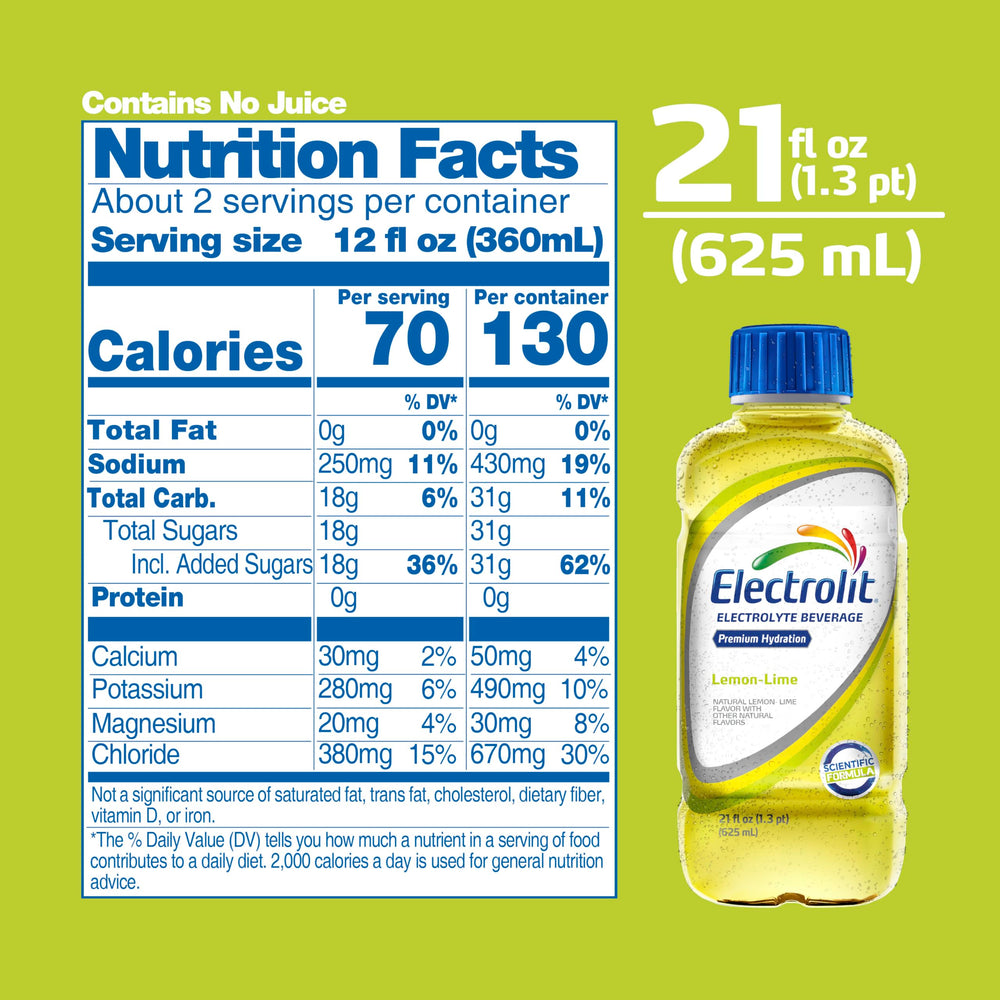 Electrolit Lemon-Lime on-the-go bottle ready for workouts.