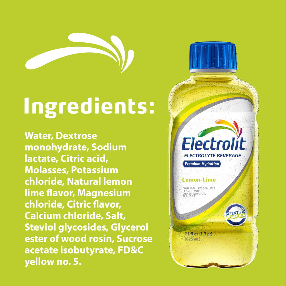 Electrolit Lemon-Lime pack of 12 for convenient daily hydration.