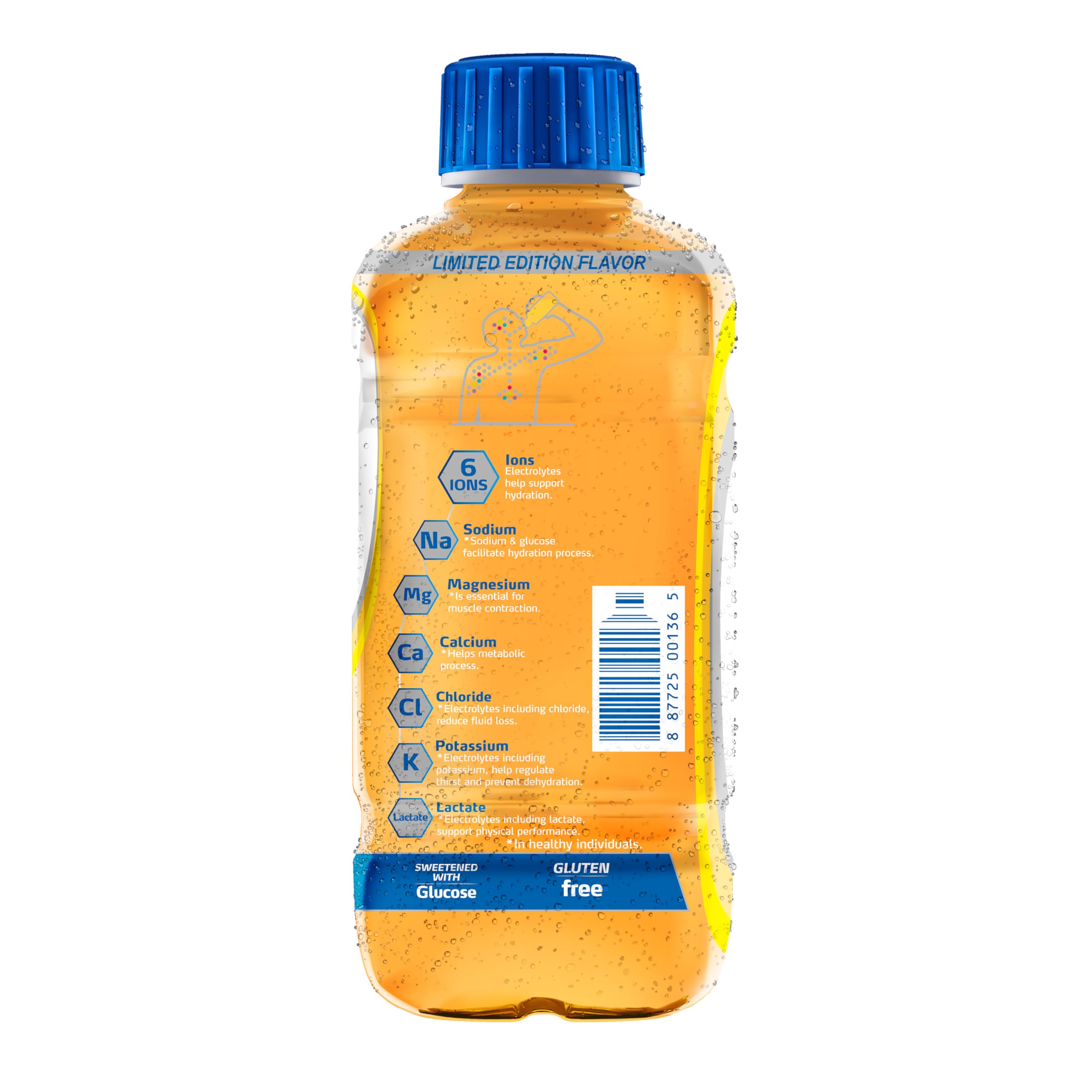 Electrolit Mango liquid pour highlights fast hydration during workouts.