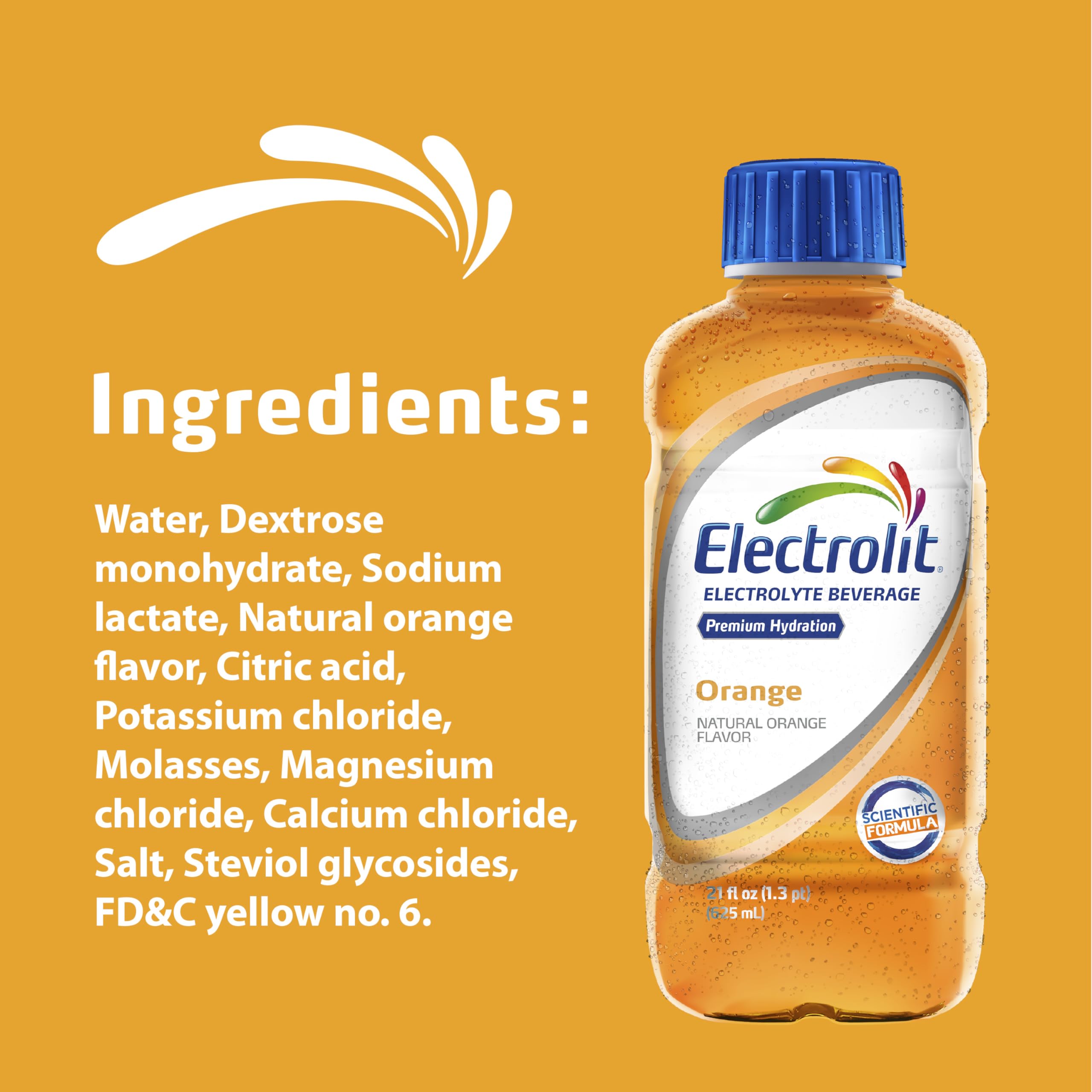 Electrolit orange bottle in cooler suggesting refreshing hydration outdoors.