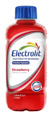 Electrolit Strawberry bottle pour shows fast hydration during activity.