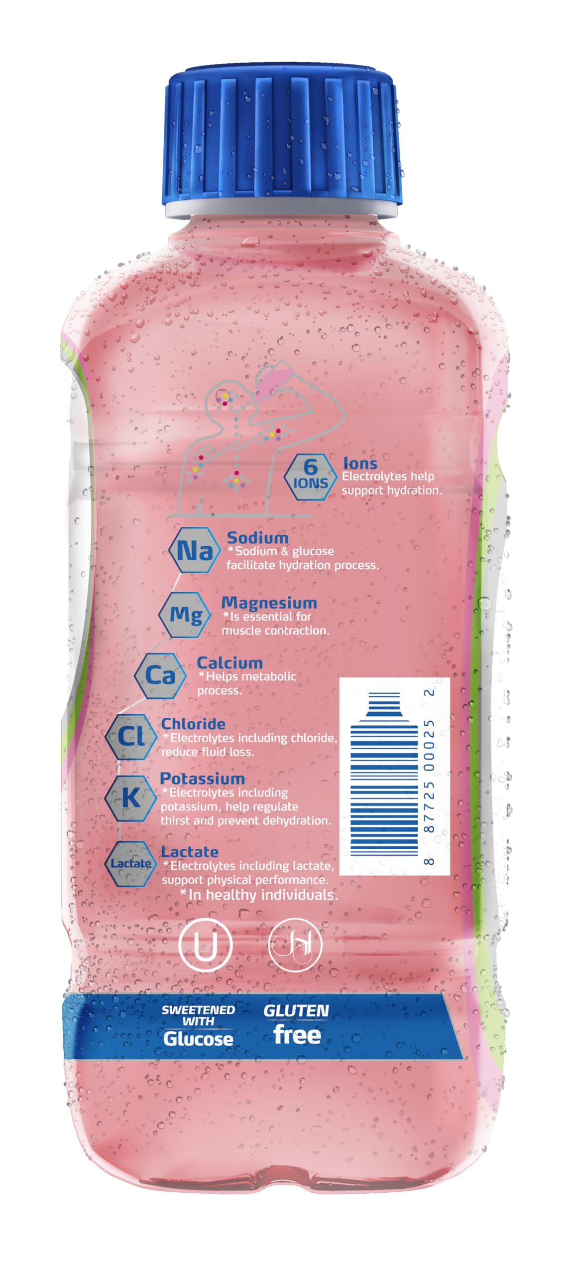Electrolit Strawberry Kiwi label close-up shows minerals information for hydration