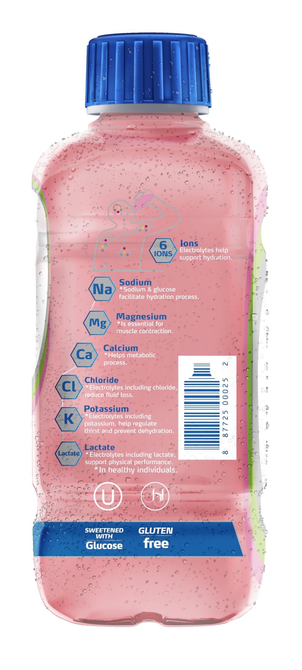 Electrolit Strawberry Kiwi label close-up shows minerals information for hydration